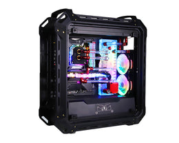 Bykski Distro Plate For Cougar Panzer EVO - Frosted PMMA w/ 5v Addressable RGB (RBW - Pump Included (RGV-CG-Panzer Evo-P-F)