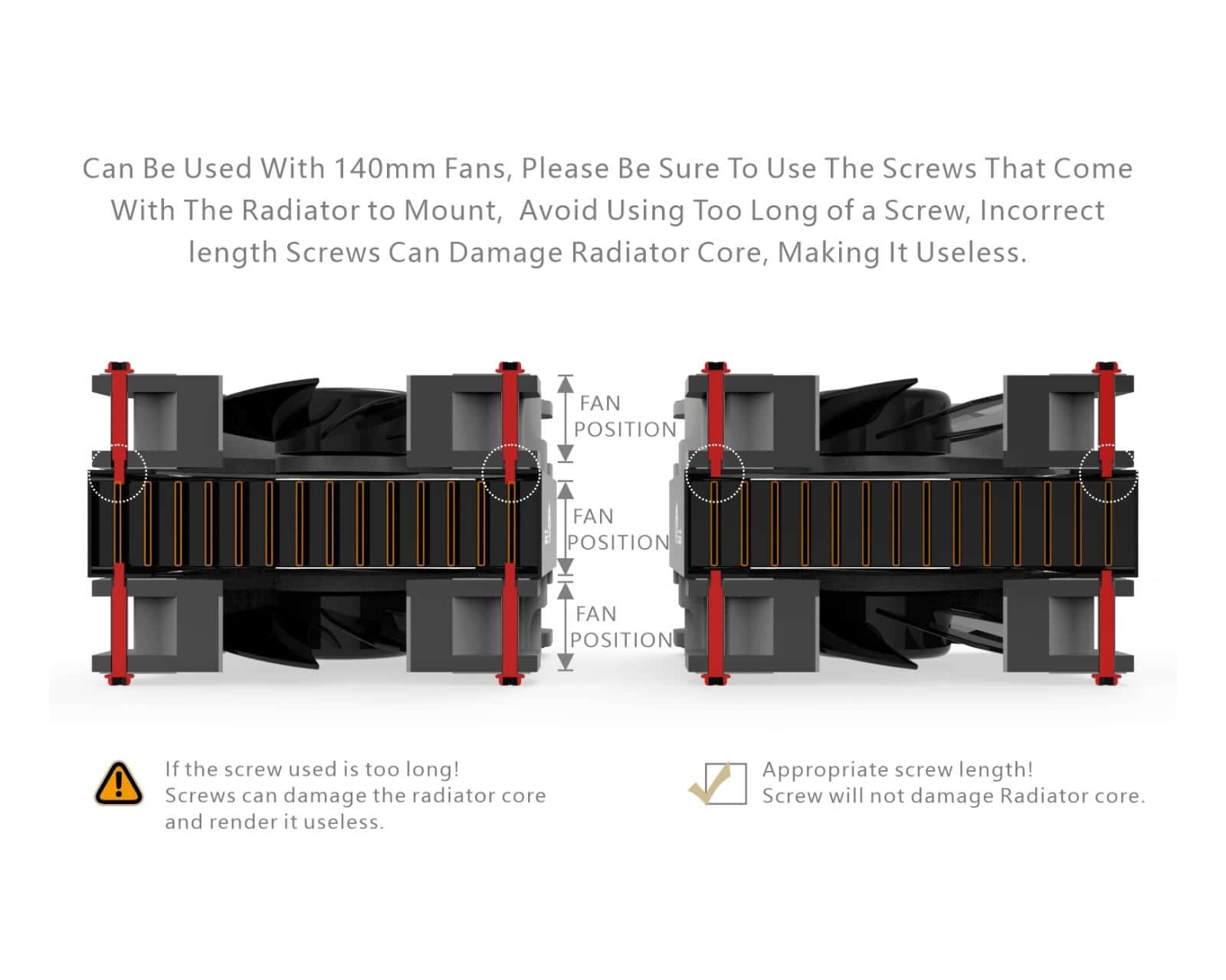 Bykski 420mm x 30mm RC Series Radiator, 140mm x 3, Triple