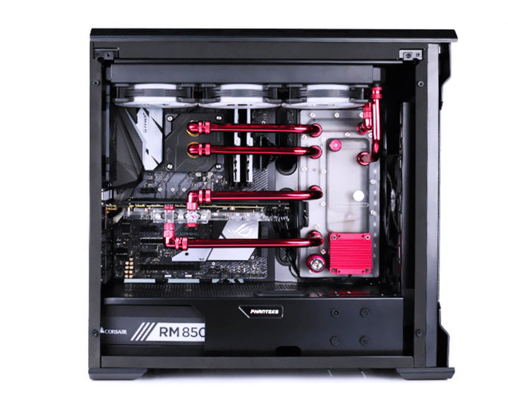 Bykski Distro Plate For PHANTEKS PH-ES515ETG - PMMA w/ 5v Addressable RGB(RBW) (RGV-PHA-PK515E-P-K) - DDC Pump With Armor