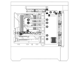 Bykski Distro Plate For Deepcool EATX 55 - FROSTED PMMA w/ 5v Addressable RGB (RBW) - Pump Included (RGV-DP-EATX-55 )