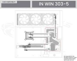 Bykski Distro Plate For InWin 303-5 - PMMA w/ 5v Addressable RGB(RBW) (RGV-INW-303-5-P-K) - DDC Pump With Armor