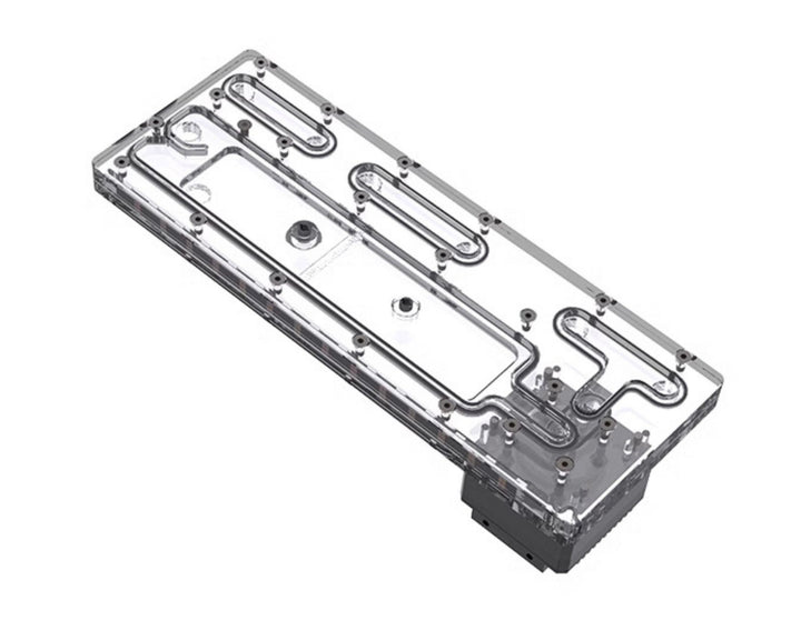Bykski Distro Plate for Antec DF500 - PMMA w/ 5v Addressable RGB (RBW) (RGV-Antec-DF500-P-K) - DDC Pump With Armor