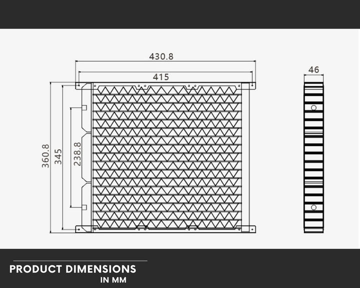 Bykski High-Performance Multi-Block 2,000W Heat Dissipation Radiator, 9x120mm Support (B-RD1080-TK-V2)
