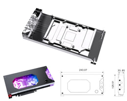 Bykski Armored End Port GPU Waterblock with Backplate For ASUS PRIME GeForce RTX 5070/5080 16GB (N-AS5080PM-X)
