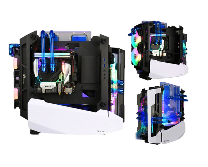 Bykski Distro Plate For Antec Striker - PMMA w/ 5v Addressable RGB (RBW) (RGV-Antec-Striker-P-K) - DDC Pump With Armor