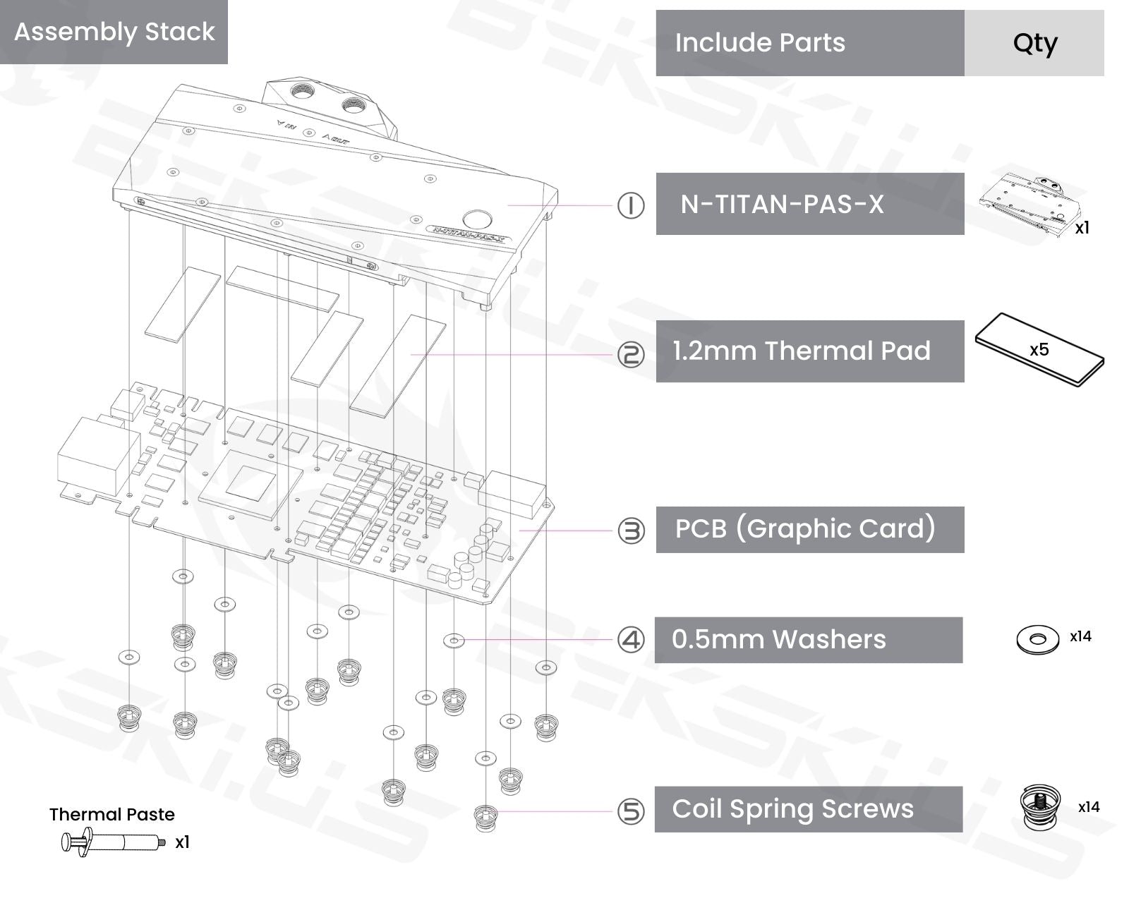 Bykski Full Coverage GPU Water Block Reference Edition - Clear (N
