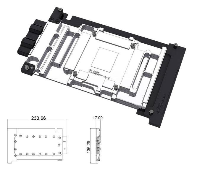 Bykski Durable Metal/POM GPU Water Block and Backplate For PALIT GeForce RTX 5090 GameRock 32GB (N-PT5090GK-SR-V2) - Continuous Usage
