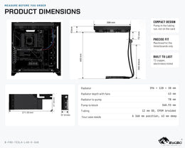 Bykski Durable 360mm Server AIO Liquid GPU Cooler For NVIDIA TESLA L40 (B-FRD-TESLA-L40-X-360)