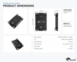 Bykski CPU-4677-SR Durable Metal CPU Water Cooling Block for Intel Xeon (LGA 4677/4710)