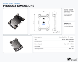 Bykski CPU-SR4189-X Full Metal CPU Water Cooling Block for Intel Xeon Scalable (LGA 4189)
