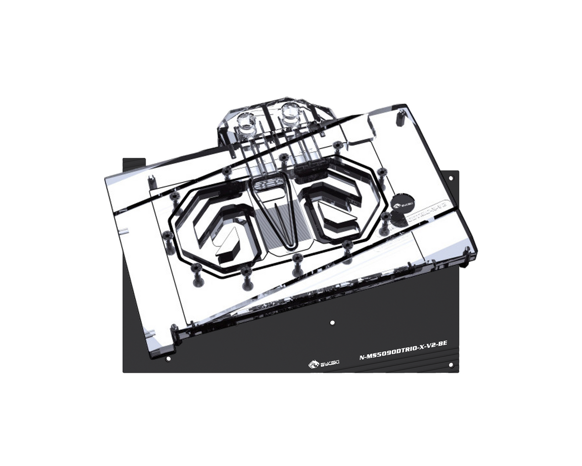 Bykski GPU Water Block and Backplate For MSI GeForce RTX 5090D 32GB Gaming Trio OC (N-MS5090DTRIO-X-V2)