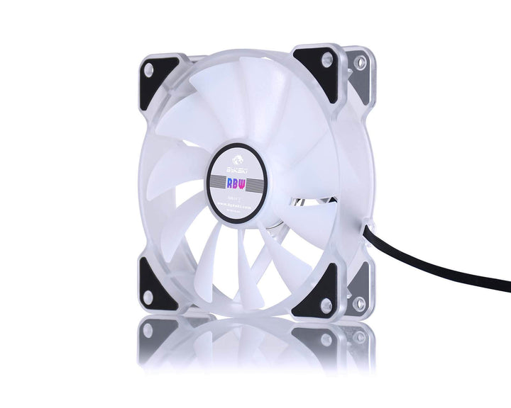 Bykski 120mm x 25mm 5V Addressable RGB(RBW) LED Fan - 1500 RPM / 64.8 CFM (CF-APRBW-V3)