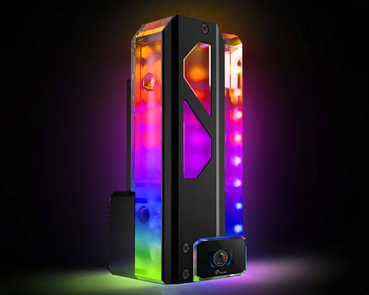 Bykski DDC Pump / 180mm Reservoir Station w/ Temp Digital Display and 5v Addressable RGB (RBW) (CP-DDC-X-TK180-V2)