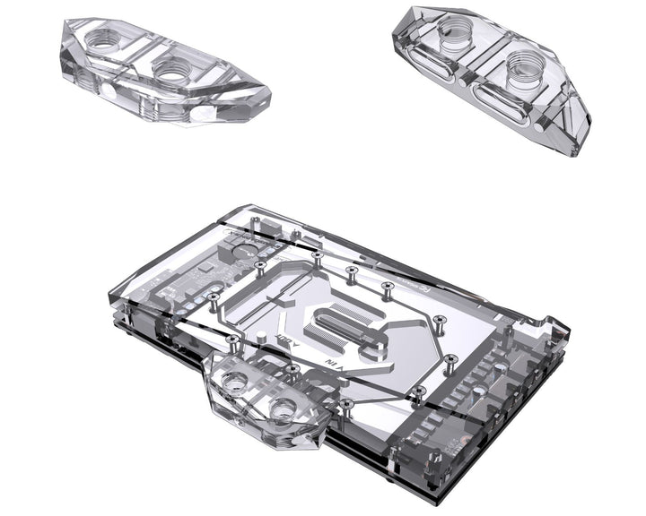 Bykski GPU Low Profile / Mini Connection Upgrade Block - Clear (B-VGA-RET-FEMINI-X)