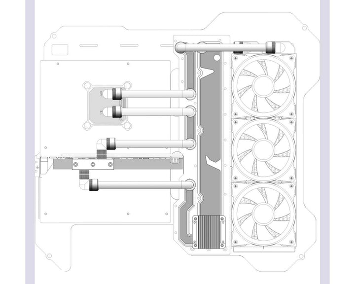 Bykski Distro Plate - ZEAGINAL 07 - PMMA w/ 5v Addressable RGB (RBW) (RGV-ZG-07)