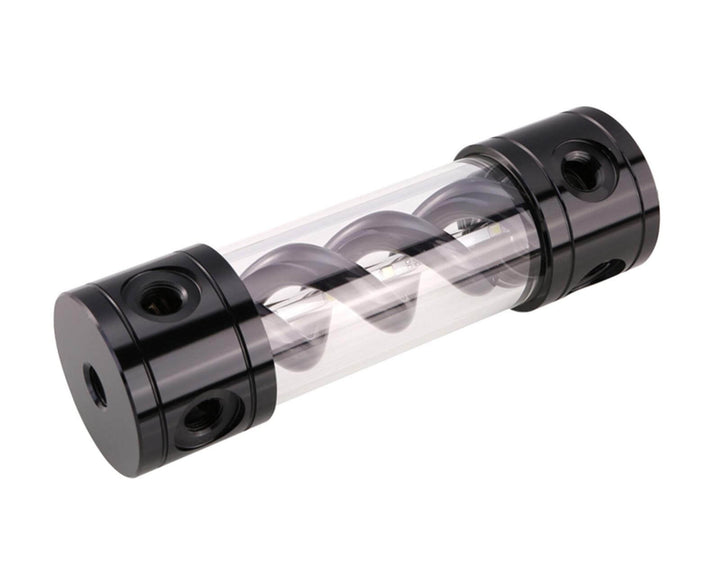 Bykski Cylindrical DNA Reservoir - Black Aluminum / Black - 180mm (B-DNA-CT-ABK)