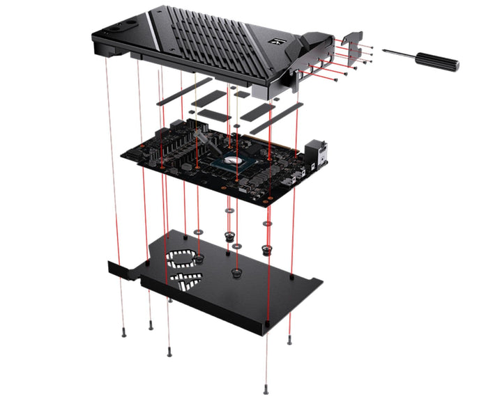 Granzon Full Armor GPU Water Block and Backplate For ASUS TUF/ROG STRIX Geforce RTX 4080 (GBN-AS4080STRIX)