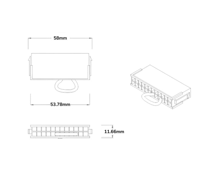 Bykski 24-Pin Power Supply Jumper Connector (B-24PWSTR)