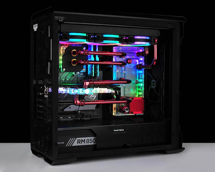 Bykski Distro Plate For PHANTEKS PH-ES515ETG - Frosted PMMA w/ 5v Addressable RGB (RBW) (RGV-PHA-PK515E)