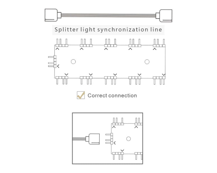 Bykski 1 to 10 5v A-RGB Synchronization / Expansion Bus (B-MBDT-1TO10-A-RGB)