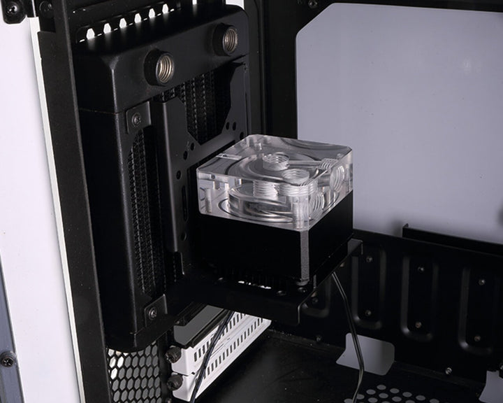 Bykski 120mm Multi Function 90 Degree Shelf Style Water Cooling Bracket - Black (B-PMFS)