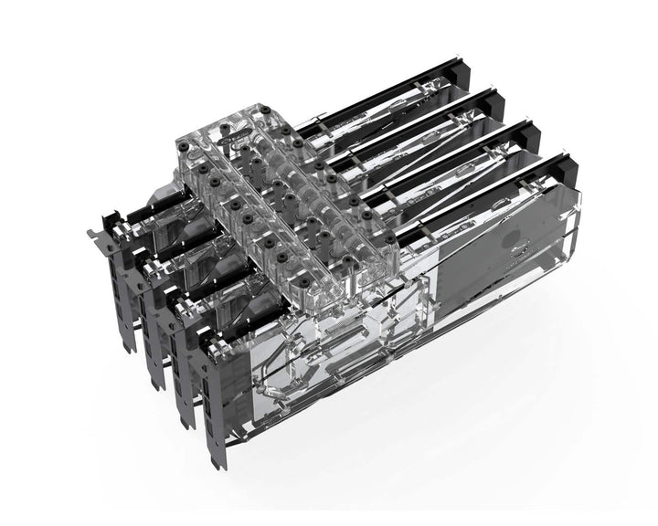 Bykski Quad GPU 40mm SLI/CF Connection Bridge Block for TC Blocks - (B-L3-4WAY-TC)