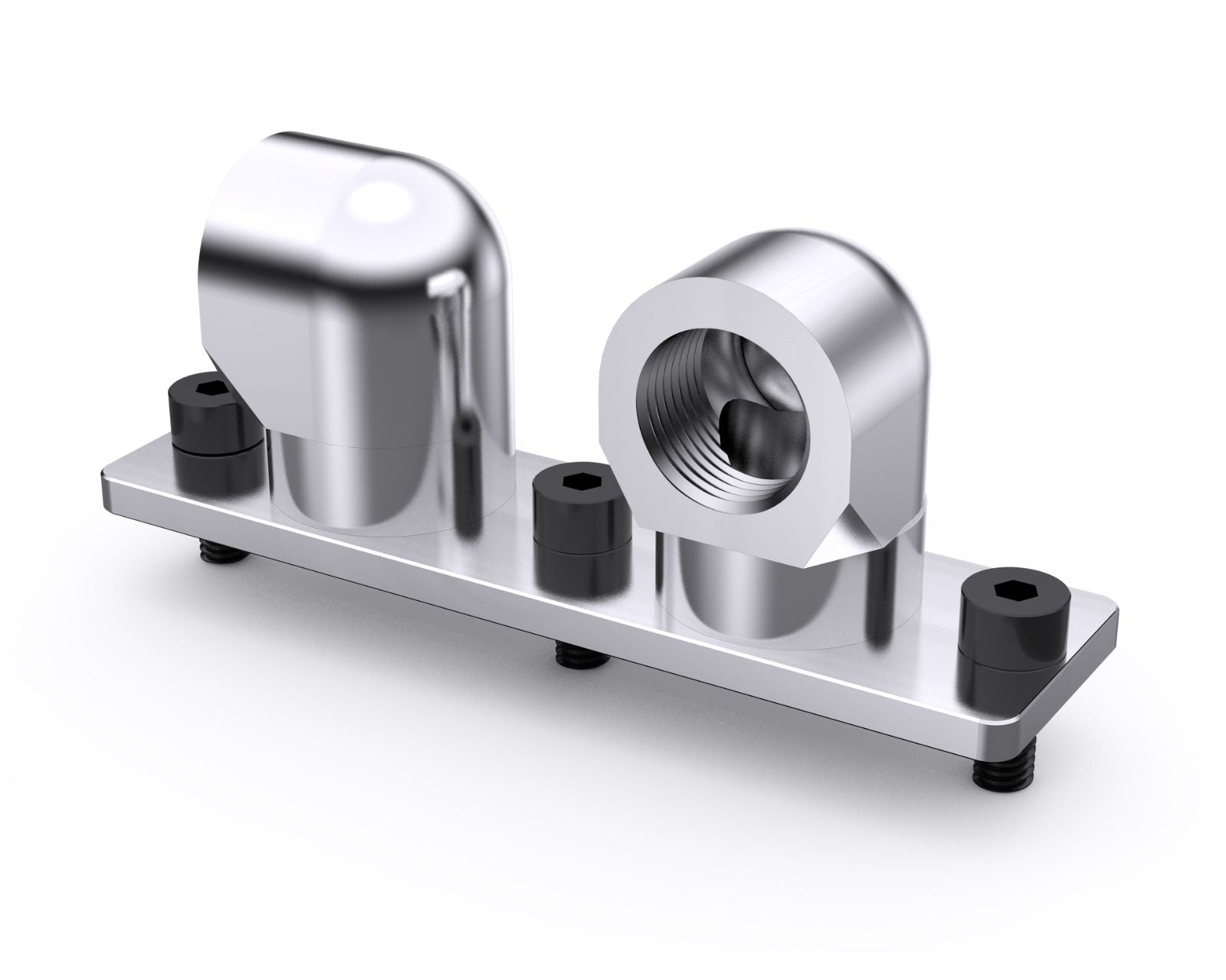 Bykski GPU Block 90 Degree Rotary Bridge Module - Silver (B-VGA-MINI-X ...