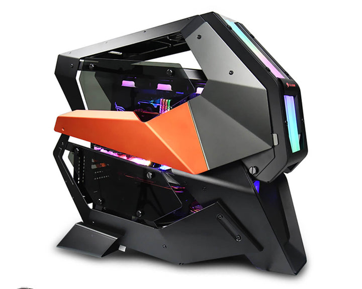 Bykski Distro Plate for Cougar Conquer 2 - Frosted PMMA w/ 5v Addressable RGB (RBW) (RGV-CG-ZFZ-VG-P-F-K)