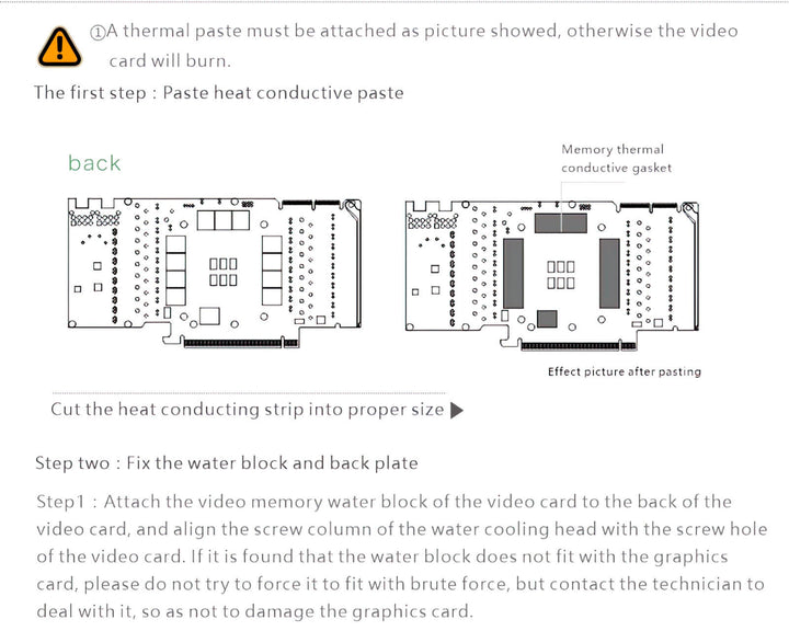 USED:Bykski GPU Backside Water Block for Nvidia RTX 3090 Video Memory (B-3090TC-X)