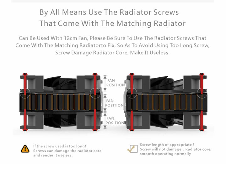 Bykski 240mm x 60mm RC Series Radiator, 120mm x 2, Dual Fan (CR-RD240RC-TK60-V2)