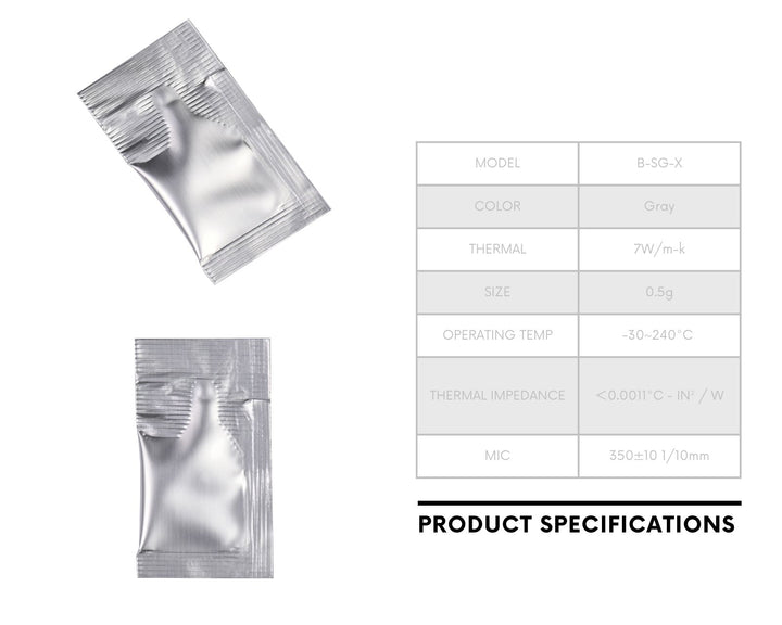 Bykski B-SG-X High Performance Thermal Grease 0.5 g Thermal Conductivity 7.0 w/m-k (B-SG-X)
