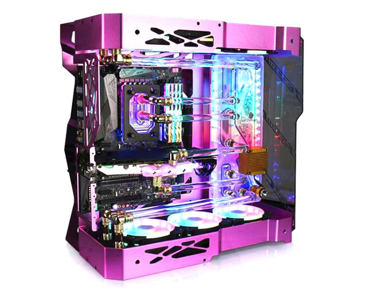 Bykski Distro Plate - Tiny Whale G1 - PMMA w/ 5v Addressable RGB (RBW) (RGV-TL-G1)