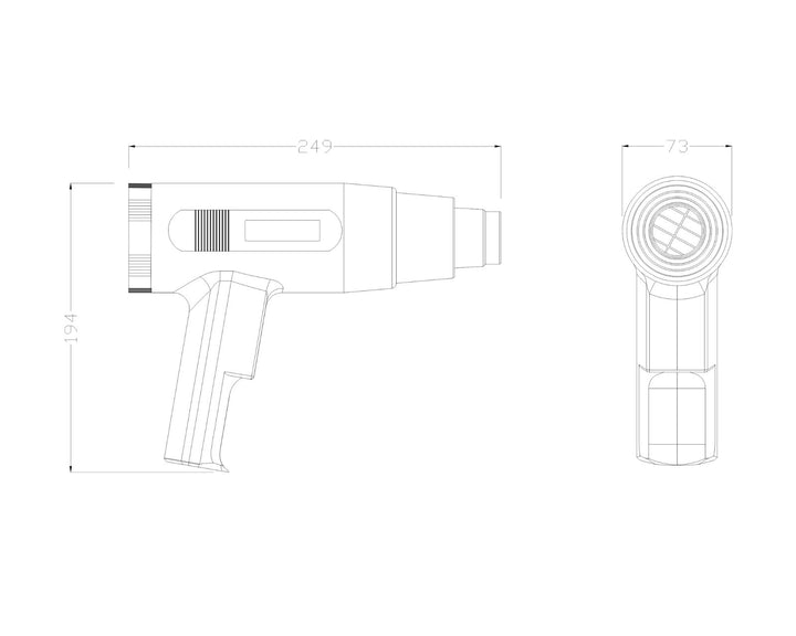 RYOBI HG-2000K Heat Gun (600°C; 500 l/min)