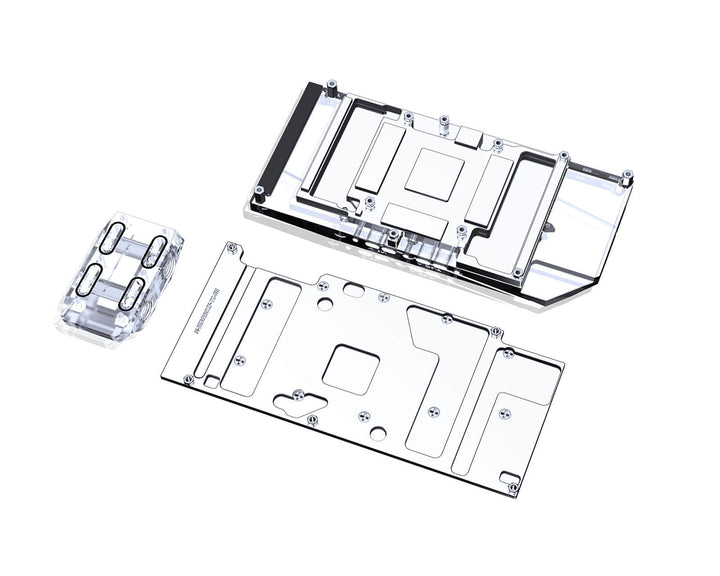 Bykski Full Coverage GPU Water Block w/ Integrated Active Backplate for Colorful iGame Battle-Axe RTX 3090 (N-IG3090ZF-TC)