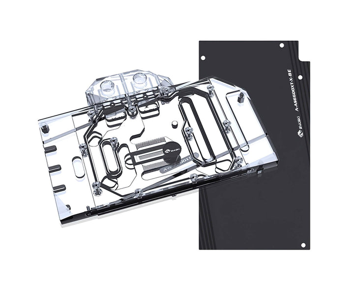USED:Bykski Full Coverage GPU Water Block and Backplate for ASUS DUAL 6600XT O8G OC Edition (A-AS6600XT-X)