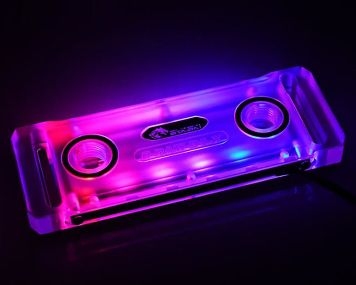 Bykski Four Channel Memory Water Block - Symphony Edition w/ 5v Addressable RGB (RBW) (B-RAM-D4-X)
