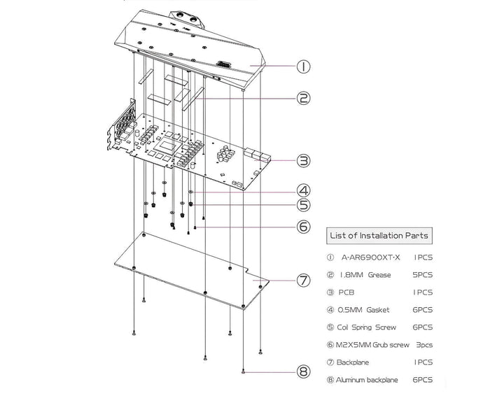 Bykski Full Coverage GPU Water Block and Backplate for Asrock RX 6800/6900 XT (A-AR6900XT-X)