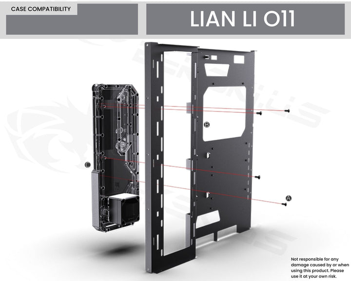 USED:Granzon Distro Plate For LIAN LI 011 PMMA w/ 5v Addressable RGB(RBW) (GC-LAN-O11-D360)
