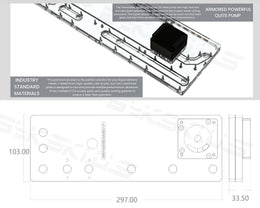 Bykski Distro Plate For Antec Dark Avenger DA601 - Frosted PMMA w/ 5v Addressable RGB (RBW) (RGV-Antec-DA601-P-F-K)