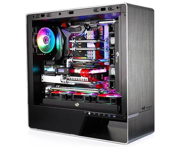 Bykski Distro Plate For InWin 905 - FROSTED PMMA w/ 5v Addressable RGB (RBW)- Pump Included (RGV-INW-905-P-F-K)