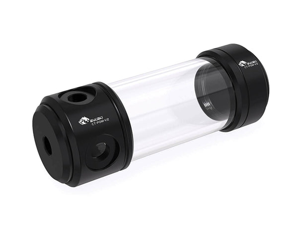 Bykski 50mm Cylindrical Reservoir - Black POM - 150mm Total Length (CT-POM-V2)