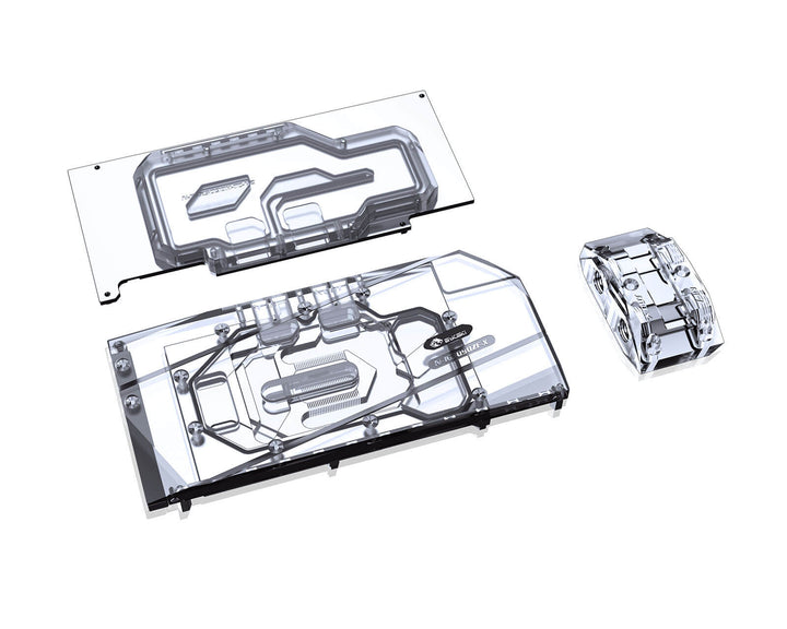 Bykski Full Coverage GPU Water Block w/ Integrated Active Backplate for Colorful iGame Battle-Axe RTX 3090 (N-IG3090ZF-TC)