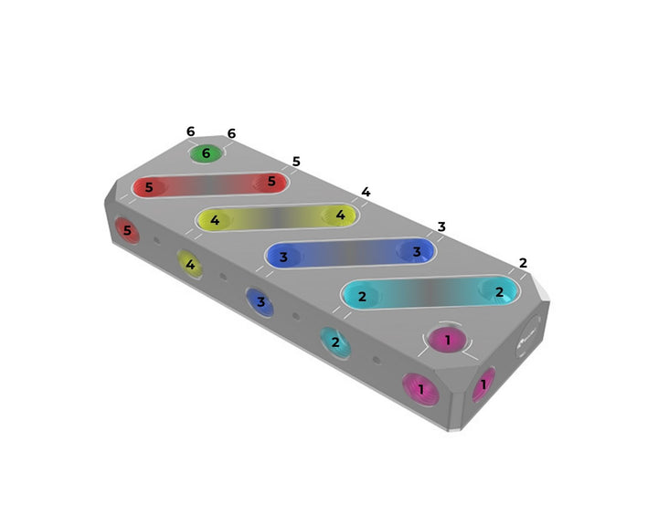 Bykski Versatile POM Fluid Distribution/Routing Block Engineered For 24-Hour Reliability (B-DP-6WAY-X)