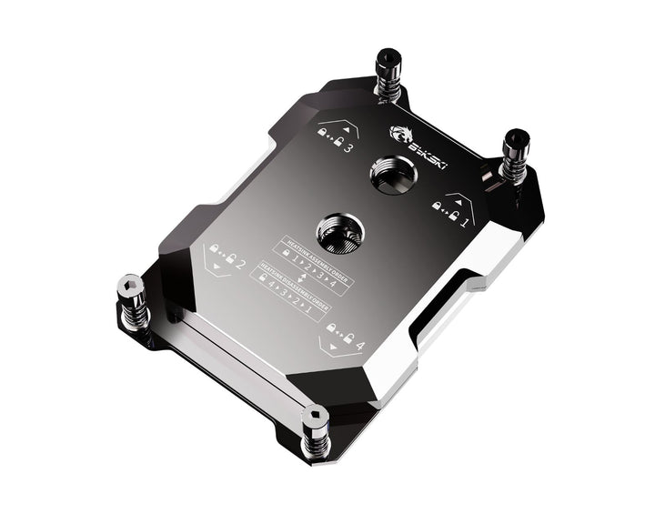 Bykski CPU-SRSP3-X (LGA4094) EPYC Server CPU Water Cooling Block - Full Metal - Nickel Plated - Gray (Socket SP3)