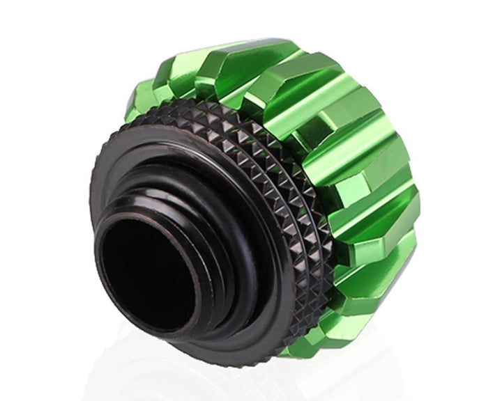 Bykski Rigid 14mm OD Fitting Gears Style - Green (B-FSIHTJ-AL)