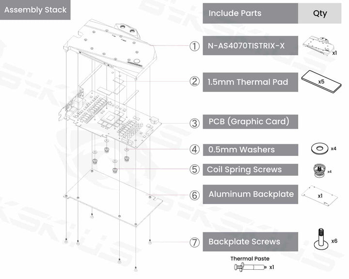 Bykski Full Coverage GPU Water Block and Backplate for ASUS ROG-STRIX GeForce RTX 4070 Ti-O12G-GAMING (N-AS4070TISTRIX-X)