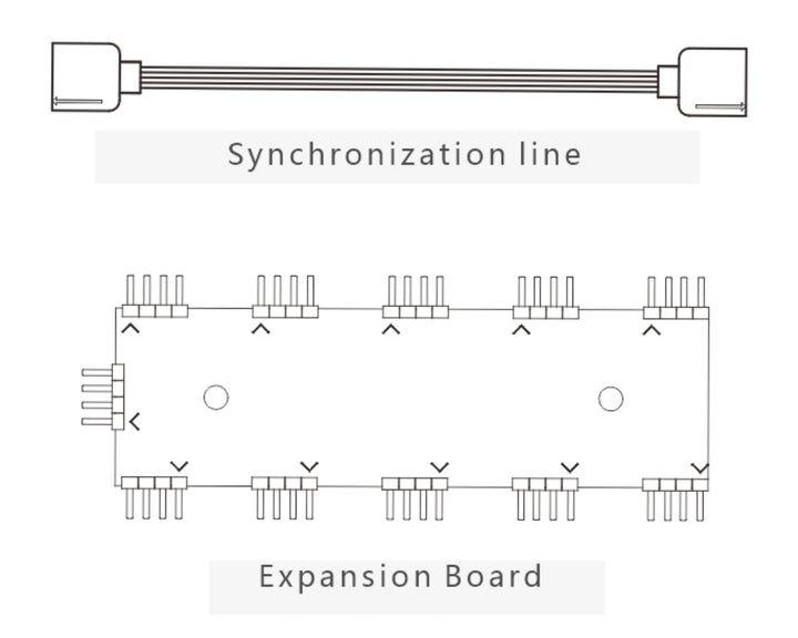 Bykski 1 to 10 12V RGB  Synchronization / Expansion Bus (B-MBDT-1TO10-RGB)