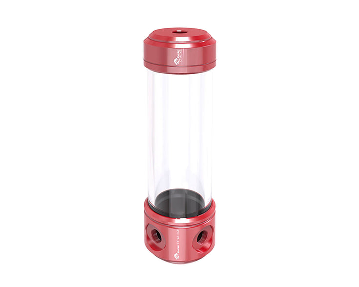 Bykski 50mm Anodized Aluminum Cylindrical Reservoir - 200mm (CT-AL-V2) - Red