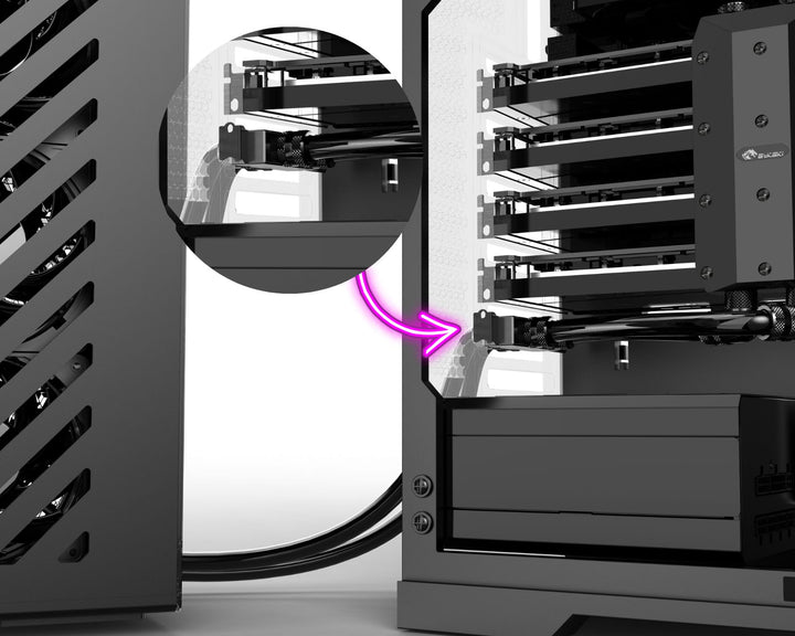 Bykski PCI Slot Pass Through Dual G 1/4 Female to Female Connector for External Cooling (B-PCI-EM-X)
