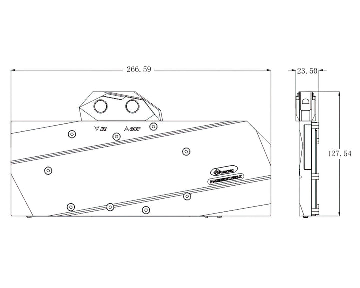 Bykski Full Coverage GPU Water Block and Backplate for ASUS RTX 3090 Turbo (N-AS3090TURBO-X)